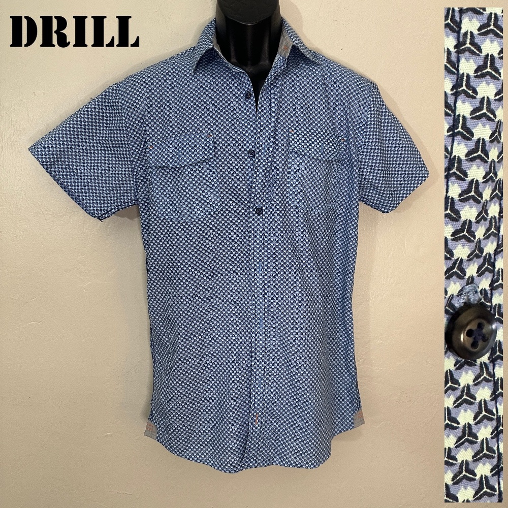 Drill Short Sleeve Shirt Small Gently worn 55% cotton / 45% polyester